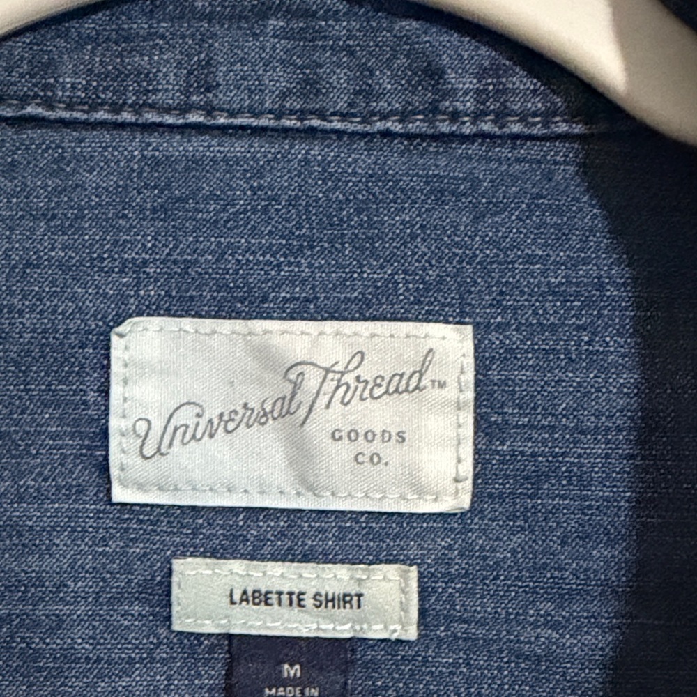 Universal Thread Blue Denim Shirt - Picture 2 of 4